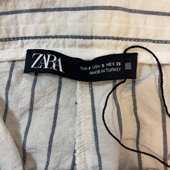 Zara Shorts Size Small Stripe Minimalist Coastal Preppy Light Academia Classic - Picture 5 of 7